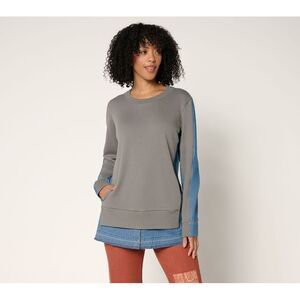 Arctic Expedition Women's Top Sz S Long Sleeve Mix Media Multi-colored